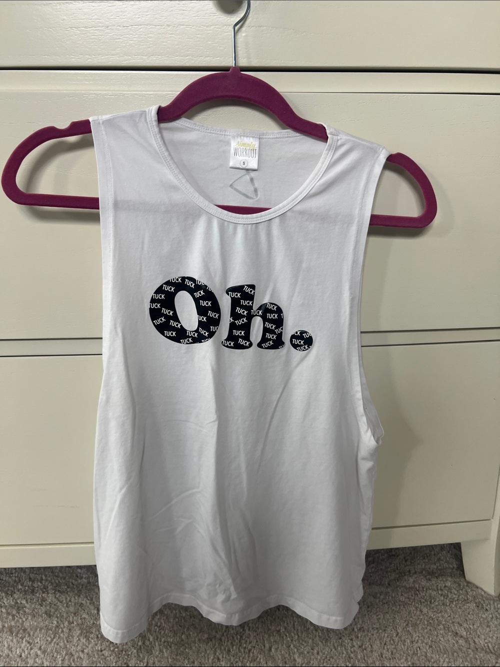Simply Workout oh Tuck tank top small